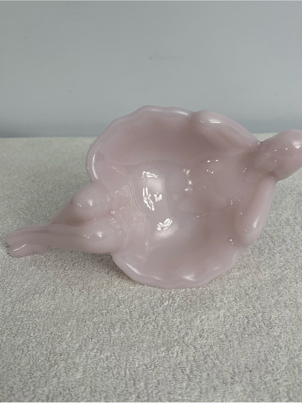 Mosser Glass Pink Crown Tuscan Bathing Beauty Nude Lady Soap Dish Bowl USA - Picture 3 of 12
